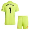 Officiële Voetbalshirt + Korte Broek Doelman Arsenal Ramsdale 1 Thuis 2024-25 - Kids